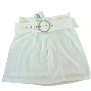 Blue Blush New with Tags White Belted Skirt